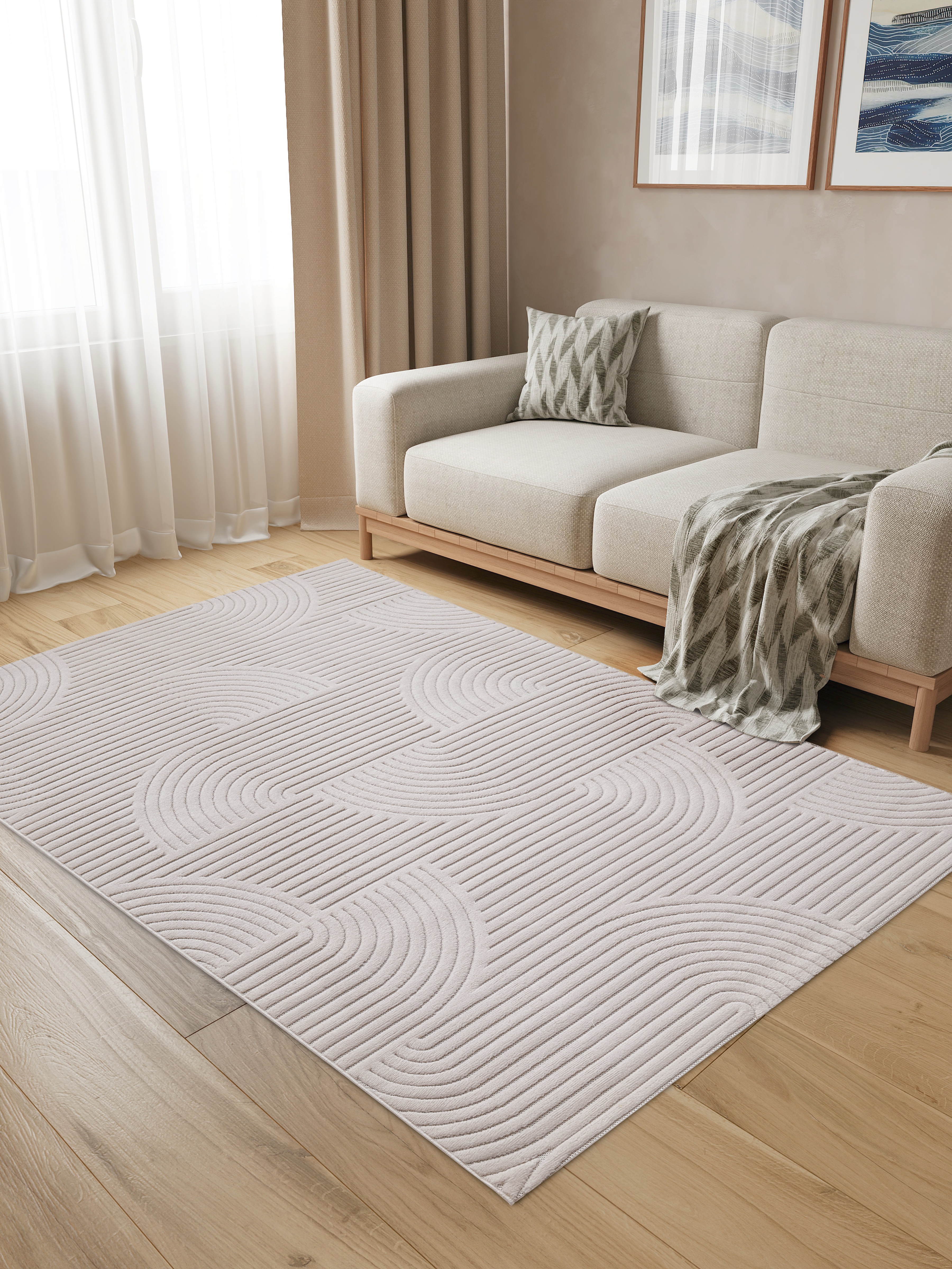 Ковер Сканди сизаль (SCANDY) 160х230 10949A - GREY / GREY